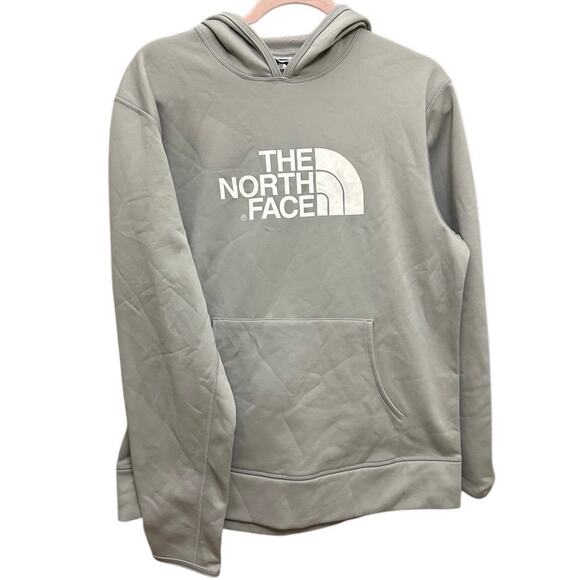 THE NORTH FACE MEN'S DOME‎ LOGO GRAY HOODED SWEATSHIRT PULLOVER SIZE Medium - Picture 5 of 7